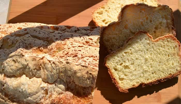pão de farinha de grão de bico