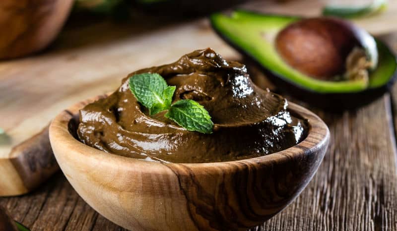 receita de mousse de abacate com cacau e whey