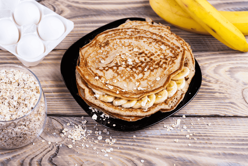 Receita de panqueca de banana