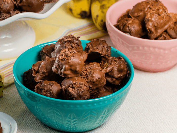 Receita de bombom de banana com chocolate