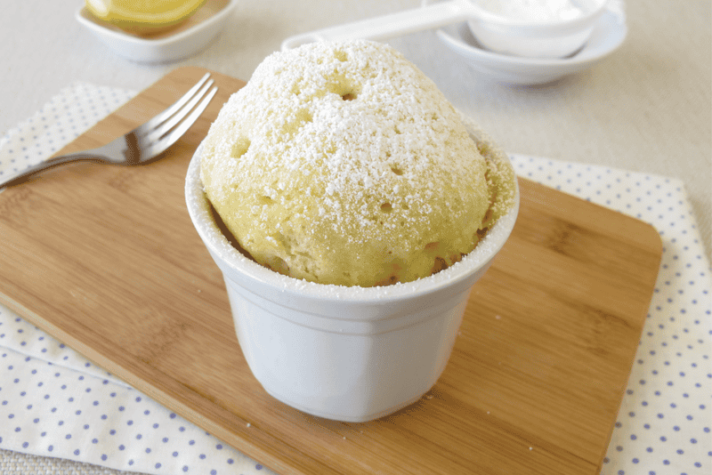 bolo de caneca low carb com whey protein