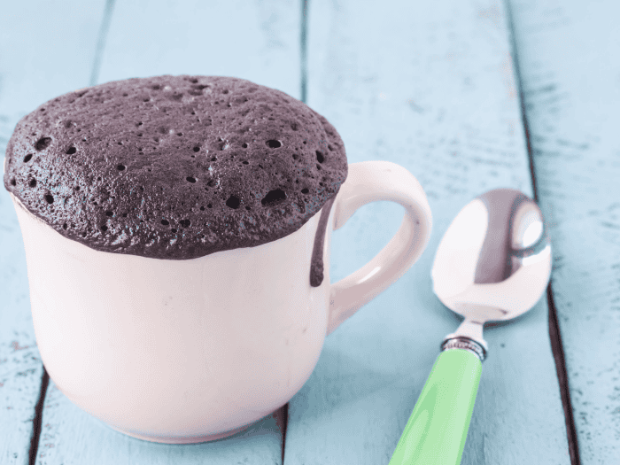 Receita de bolo de caneca com cacau