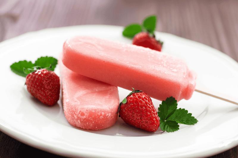 Receita de picolé cremoso de morango