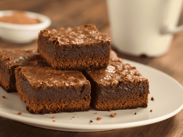 Receita de brownie de grão-de-bico e cacau