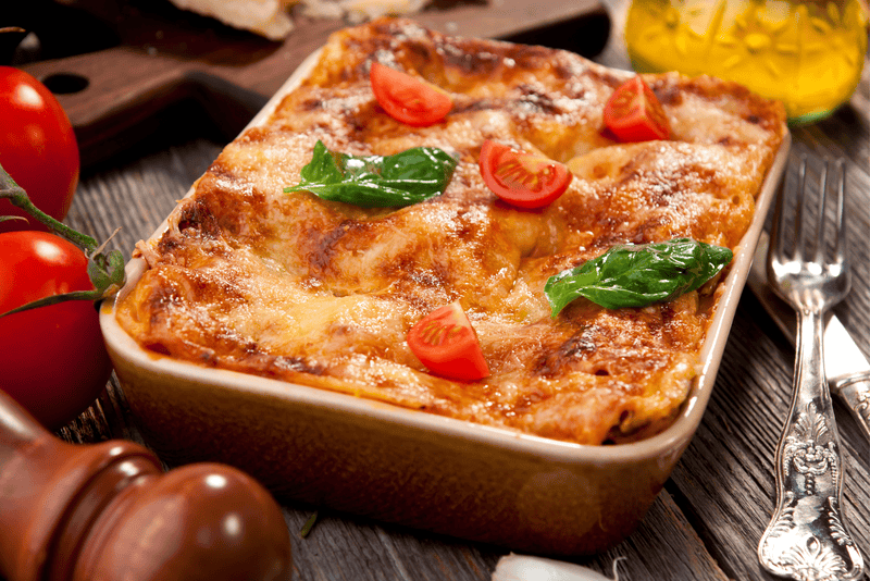 receita de lasanha tradicional e leve