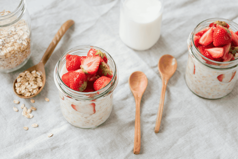 receita de overnight oat protéico