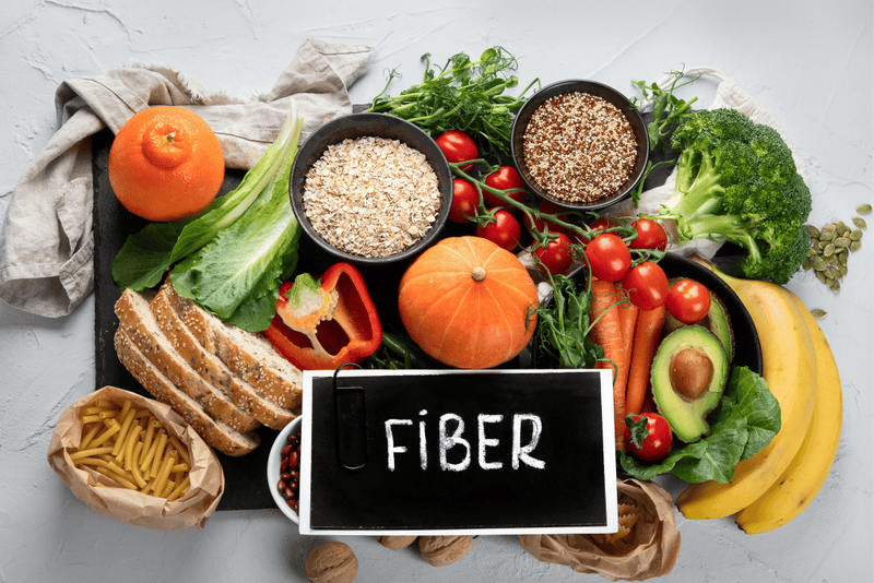 Quantidade de fibras nos alimentos
