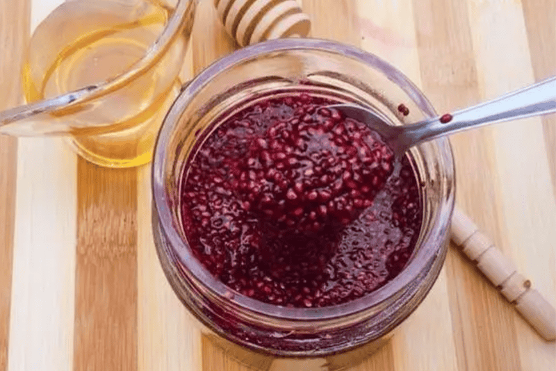 Receita de geleia de chia com suco de uva