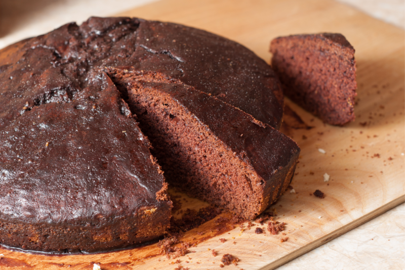 bolo de banana com aveia e cacau
