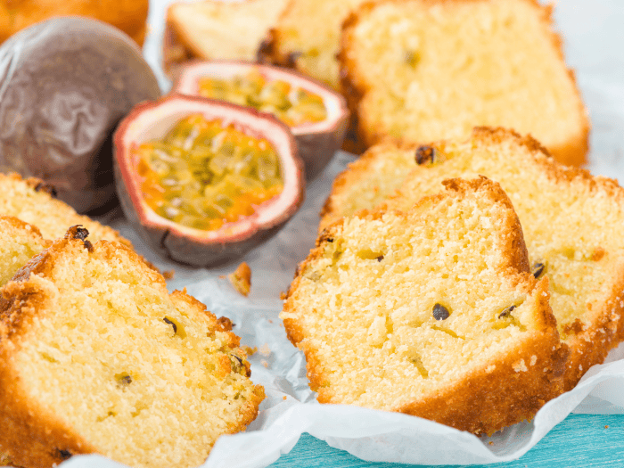 Receita de bolo sem glúten, sem leite, sem ovos, sabor maracujá